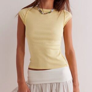 We The Free Yellow Short Sleeve Tee